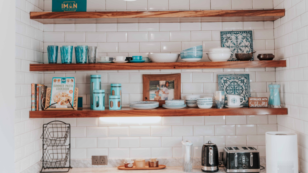 DIY Floating Shelves For Kitchen Storage