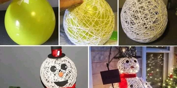 DIY christmas snowman craft, get your guide now