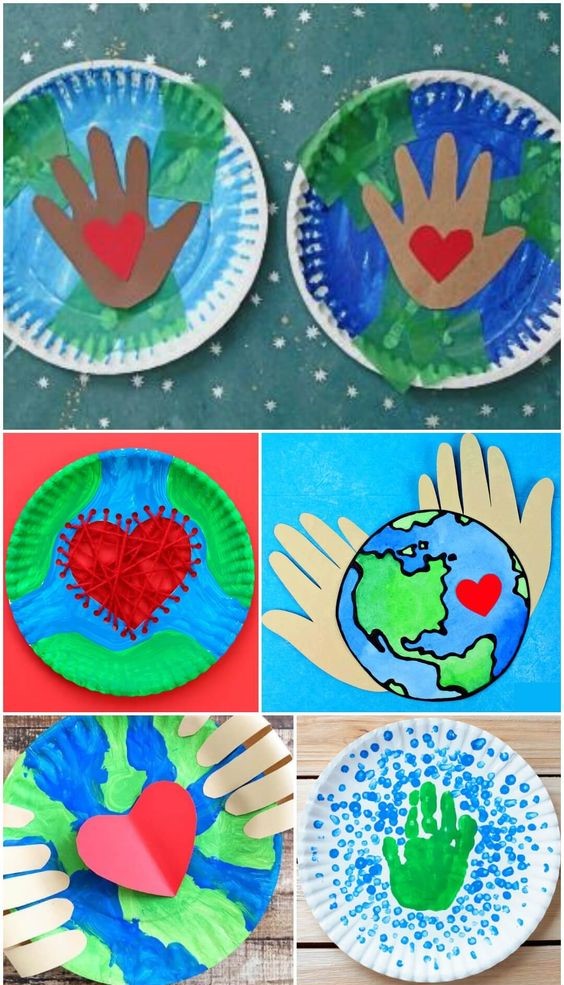 Paper plate earth craft