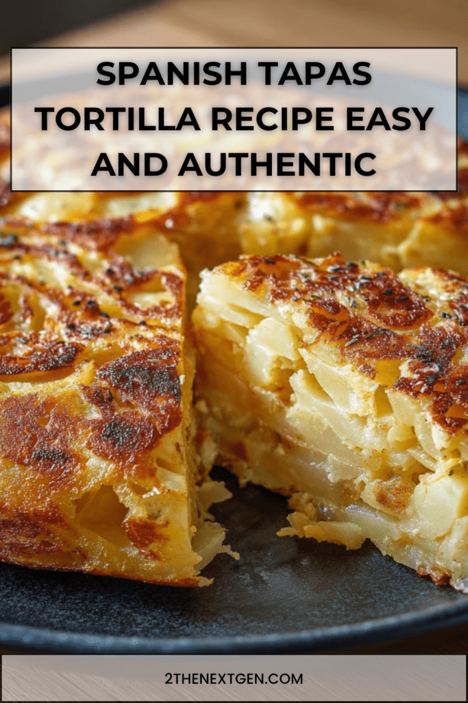 Golden Spanish tapas-style tortilla made with thinly sliced potatoes and eggs, cut into wedges on a plate, with a tender fluffy center and lightly browned top.