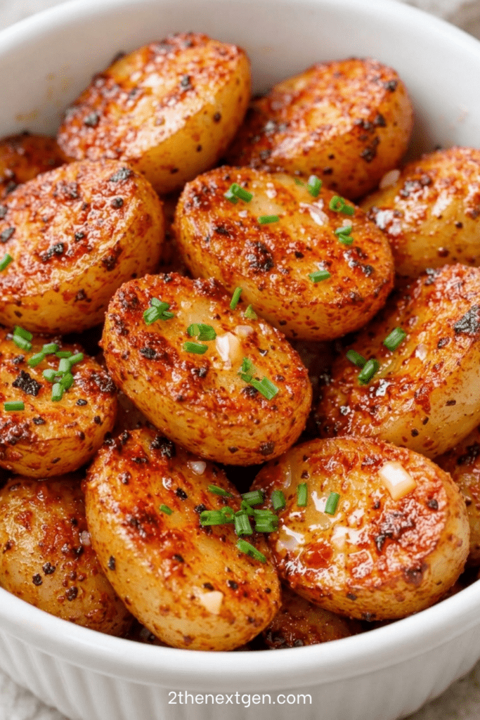 Spicy Mexican papas a la diabla served in a rustic bowl, coated in red chile de árbol sauce with garlic, lime, and crispy golden potato edges.