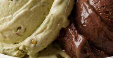 Italian gelato recipe served in a bowl with creamy homemade ice cream scoops and smooth dense texture