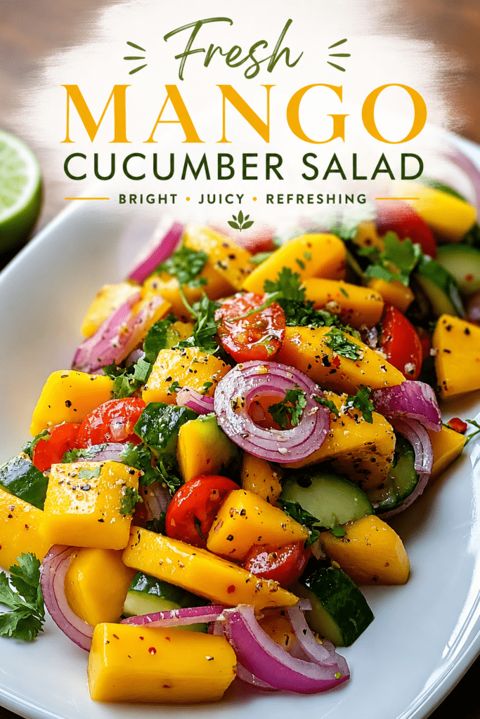 Fresh Mango Cucumber Tomato Salad Recipe