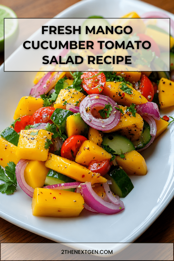 Fresh Mango Cucumber Tomato Salad Recipe