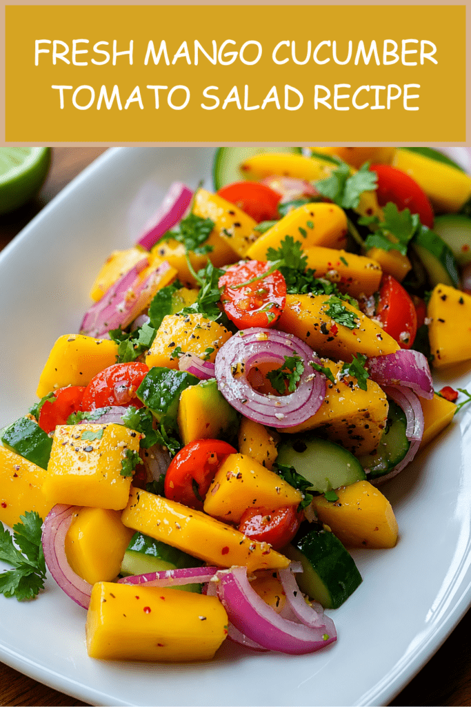 Fresh Mango Cucumber Tomato Salad Recipe