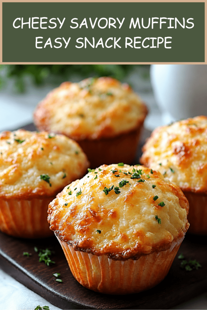Golden cheesy savory muffins served warm with melted mozzarella, cheddar, parmesan, fresh parsley, chives, and a soft fluffy crumb inside.